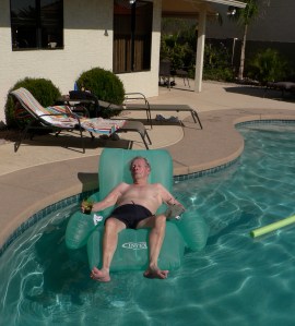 Lounging in Billie's Pool